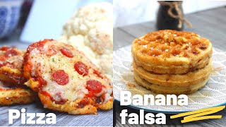 Waffles Keto de Pizza y de Banana falso  Libres de gluten y baja en carbos [upl. by Bonnee161]