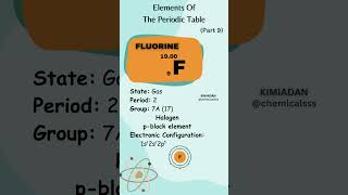 Elements of The Periodic Table  Fluorine  Part09118 [upl. by Anyad]