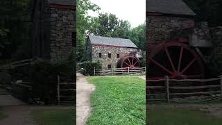 Wayside Inn Grist Mill  Full View with Waterfall ASMR [upl. by Akienaj141]