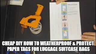 Cheap DIY How To Weatherproof amp Protect Paper Tags For Cruise Airplane Train Luggage Suitcase Bags [upl. by Gnov247]