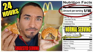 I Only Ate Recommended Serving Sizes For 24 hours  IMPOSSIBLE FOOD CHALLENGE [upl. by Niarfe608]