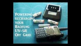 Baofeng UV5R Life hack  Improvised Off Grid Charging [upl. by Nosreip]