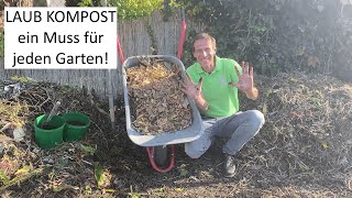 Der LAUB KOMPOST  Torfersatz Dünger und Bodenverbesserer  ein MUSS für jeden Garten 🍀 [upl. by Tankoos]