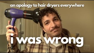 men’s life changing routine using a hair dryer amp diffuser and my first youtube apology [upl. by Oinota]