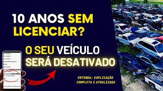 CORRA VEÍCULOS COM 10 ANOS DE LICENCIAMENTO EM ATRASO SERÃO DESATIVADOS BAIXADOSDETRANFROTA [upl. by Launce680]