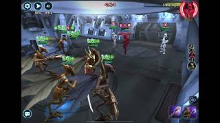 SWGOH TW Geonosian Poggle Omicron vs First Order [upl. by Dripps]