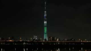 【夜景定点】東京スカイツリー1周年記念 12種類の特別ライトアップ【タイムラプス】 [upl. by Sherrard886]