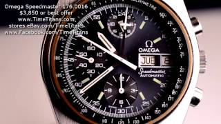 Omega Speedmaster 1760016 Caliber 1045 Blue Grey Dial 39MM Original Polish Day Date [upl. by Oninotna]