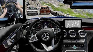 BeamNG Drive  Mercedes Benz C63s AMG Coupe Steering Wheel gameplay [upl. by Dorcas967]