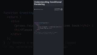 Conditional Rendering in React coding reactfrontend webdevelopment programming frontend react [upl. by Isacco]