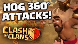 Clash of Clans You WONT BELIEVE This quotHog Rider 360quot ATTACK [upl. by Norrab]