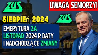 Listopad 2024 Aktualizacja Emerytur Nowe Daty Zmiany i Ważne Informacje które Musisz Znać [upl. by Eciral778]