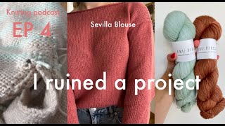 Comparing Sevilla Blouse and Blouse no1 a ruined project hand dyed yarn and The Sock Project E4 [upl. by Terrej]