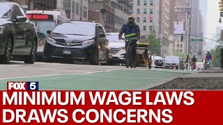 NYC delivery worker minimum wage laws draws concerns [upl. by Staal485]