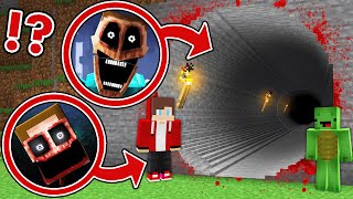 Mikey and JJ Found Longest Scary Mimics Tunnel at Night in Minecraft  Maizen [upl. by Gaye]