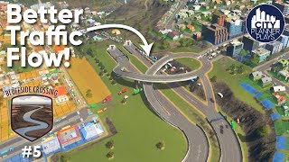 Improving Traffic Flow  Bluffside Crossing Ep 5 Cities Skylines Modded Build [upl. by Adnaw]