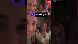 LucaKingM rischia il BAN in Live discoteca twitchitalia baciare twitchclips limonare [upl. by Laerdna]