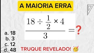 Nunca mais vc vai errar expressão numérica  matemática básica [upl. by Annayek357]