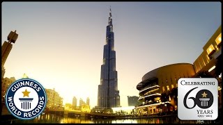 Burj Khalifa  Worlds Tallest Building  Guinness World Records [upl. by Lanod]