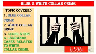 Blue Collar Crime  White Collar Crime  Criminology  Classification of Crime [upl. by Attennot]