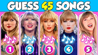 Guess Taylor Swift Songs 🎤🎵  Most Popular Music Quiz [upl. by Titos276]