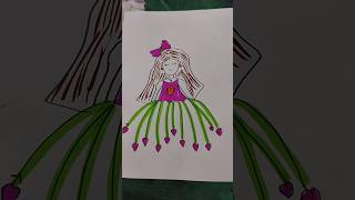 Barbie doll drawing shorts youtubeshorts barbiedoll disneyprincessdrawing drawing barbie art [upl. by Cresa]