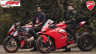 Ducati Panigale v4 vs Honda CBR [upl. by Zilef]