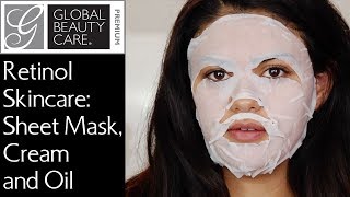 Global Beauty Care Retinol Skincare Routine Sheet Mask Skin Cream Face Oil [upl. by Artenehs]