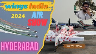 Wings India 2024 airshow begumpet airport 2024 plane helicopter drone aviation hyderabad [upl. by Oinotna989]