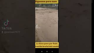 Crecida del río Llobregat en Rubí  Barcelona  La Dana hace estragos [upl. by Amikat]