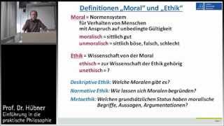 Praktische Philosophie 1a Ethik und Moral  Begriffsklärungen [upl. by Rieth]