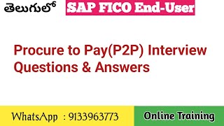 Genpact Procure to Pay Interview Questions amp Answers  Procure to Pay Interview Questions amp Answers [upl. by Noryb]