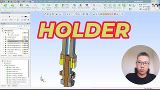 Unscrew Mold Design  Holder  Insert cooling [upl. by Cis]