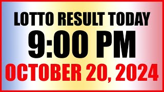 Lotto Result Today 9pm Draw October 20 2024 Swertres Ez2 Pcso [upl. by Worthington]