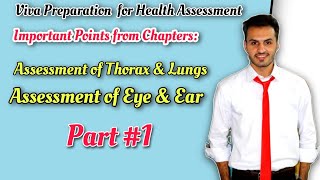 Important points for viva preparing from health Assessment  Assessment of thorax amp lungs And ENT [upl. by Dibri]