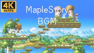 🍁4K60FPS MapleStory 新楓之谷 2Hours Seamless Version BGM BlueSky for studying relaxing memory Enjoy [upl. by Annek]