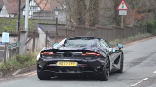 Supercars in Alderley Edge 2023 McLaren 750S SLS AMG GT4 x3 Portofino 360 Spider Vantage… [upl. by Higginbotham125]