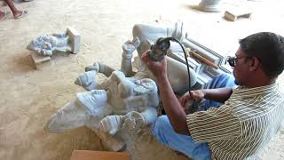 Sculpture Workshop at Mamallapuram Tamilnadu India [upl. by Viola]