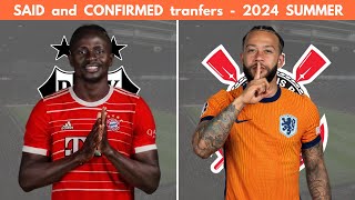 ALL LATEST CONFIRMED TRANSFER SUMMER AND RUMOURS 2024  Sadio Mané Filip Kostić Anthony Martial [upl. by Elokkin]