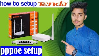 how to setup PPPOE connection settings on Tenda router 2023 [upl. by Amuwkuhc]