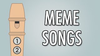 BEST MEME SONGS on RECORDER Shorts MemeSongs Recorder [upl. by Omrelliug]