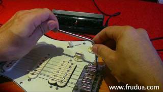 How To Set up a Strat Floating Tremolo  Two Pivots Tremolo  Whammy Bar [upl. by Esela]