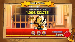 1 BILLION POINTS  Cheesecake Cookies Hard Trial  CROB Cookie Run Ovenbreak [upl. by Eamon]