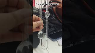 Ostwald viscometer B pharmacy 3rd semester shorts viralvideo pharmacy [upl. by Greg]