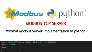 Modbus TCP Server in Python  Implementation of Minimal Modbus TCP Server Slave in Python [upl. by Lamiv192]