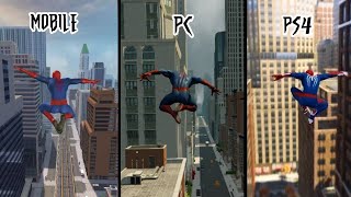 The Amazing Spider man 2 Mobile Vs The Amazing Spider man 2 PC Vs Marvels spiderman PS4 [upl. by Annoed]