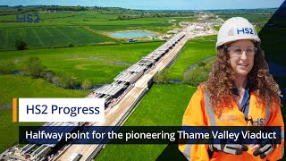 HS2 celebrates halfway point for pioneering Thame Valley Viaduct [upl. by Fahland]