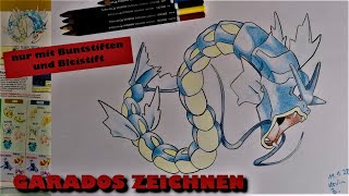 Pokemon Gyarados  Garados zeichnen [upl. by Annaek292]