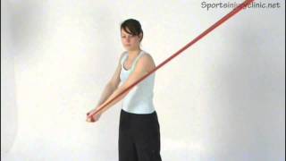 Wood Chop exercise with resistance band [upl. by Kesia474]