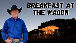 Wyoming Cowboy Breakfast  Sourdough Pancakes at the Chuck Wagon [upl. by Edualc]